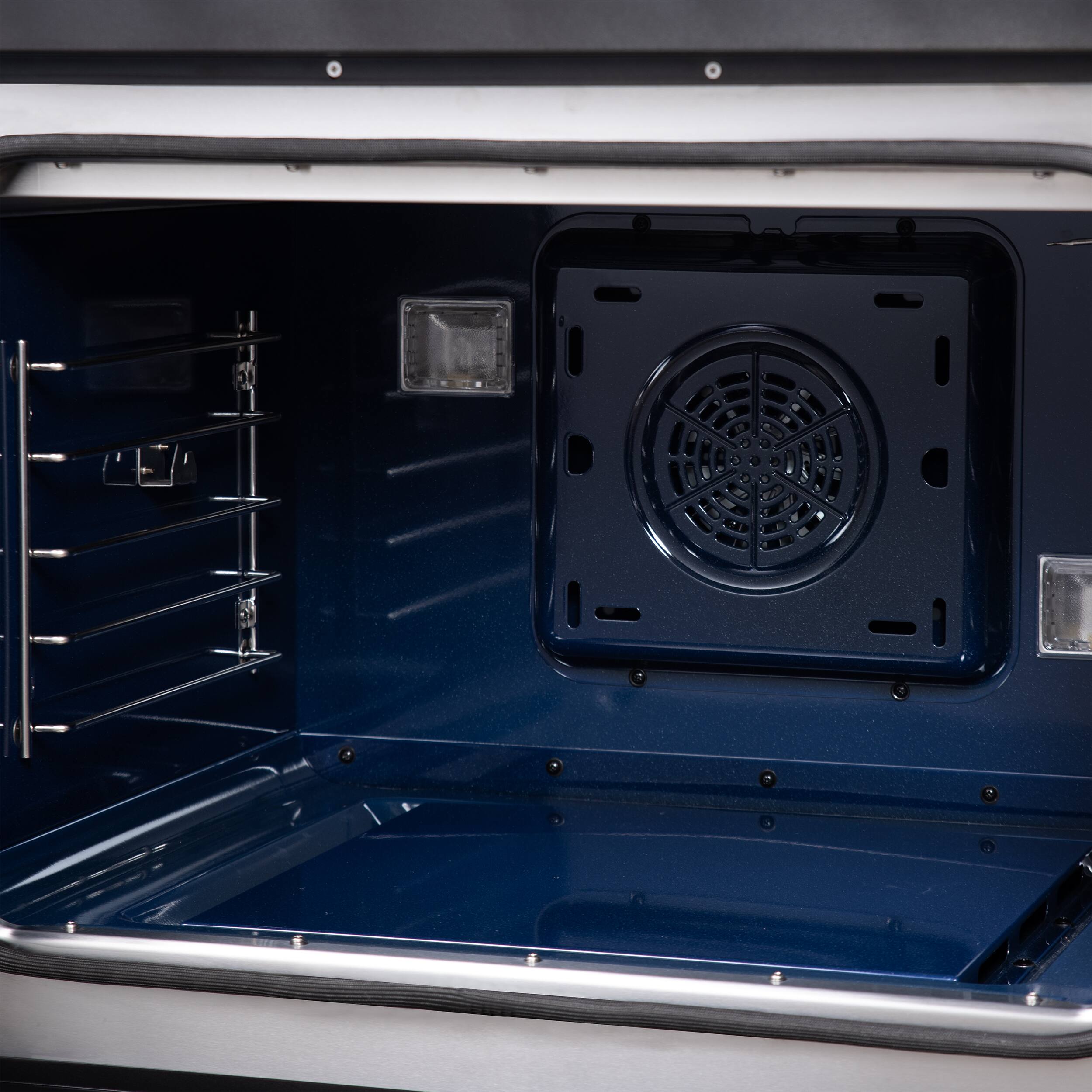 Alt View 13. Forno Appliances - Capriasca 4.32 Cu. Ft. Dual Fuel Range with French Door Design - Black.