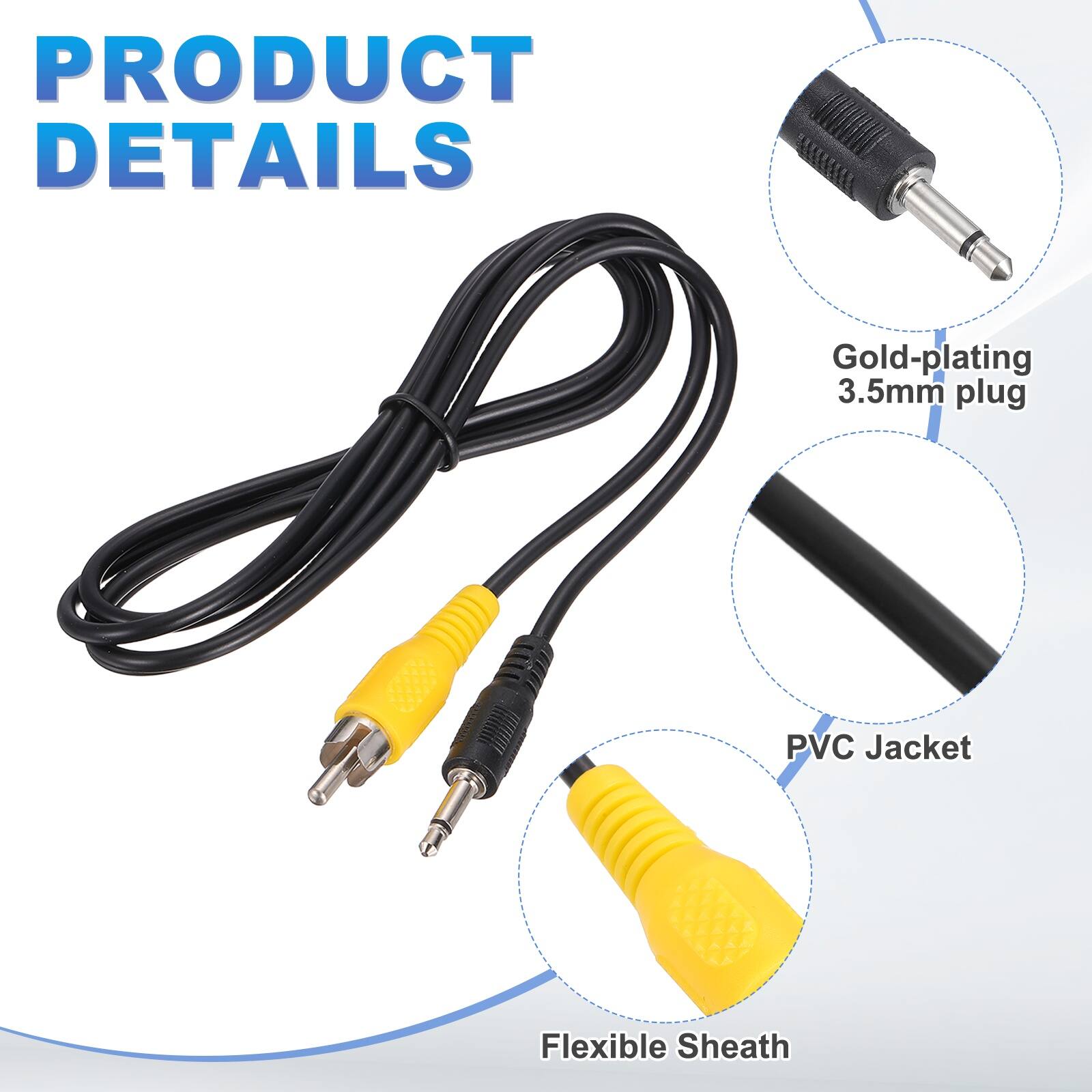 PRODUCT DETAILS

- Gold-plating 3.5mm plug
- PVC Jacket
- Flexible Sheath