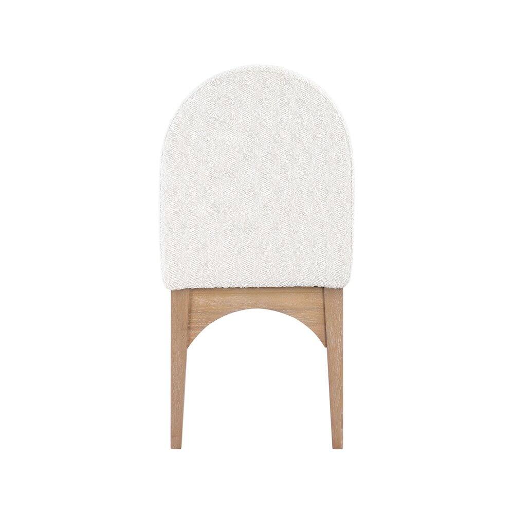 Alt View 1. Meridian Furniture - Waldorf Cream Boucle Fabric Dining Chair - Beige.