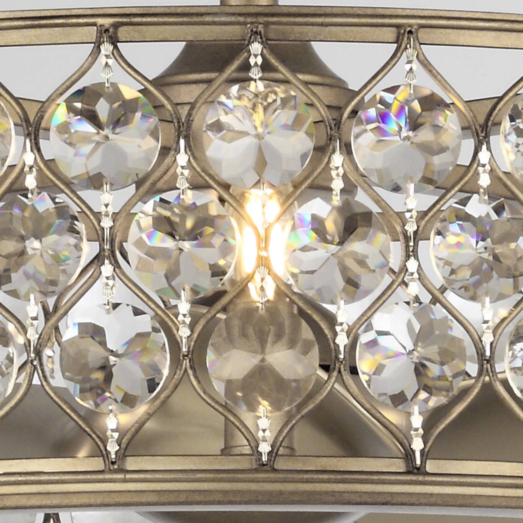 Alt View 8. Parrot Uncle - 25" Modern Crystal Chandelier Ceiling Fan with Remote Control and Light Kits - Gold.