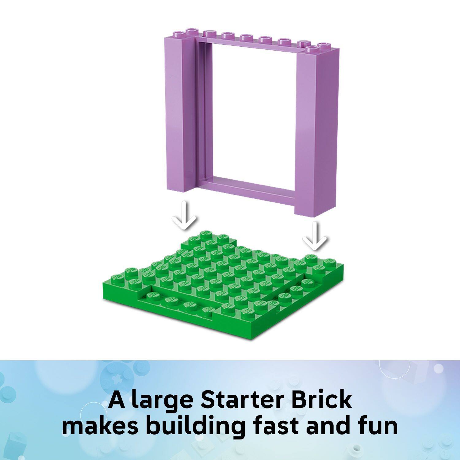 A large Starter Brick makes building fast and fun.