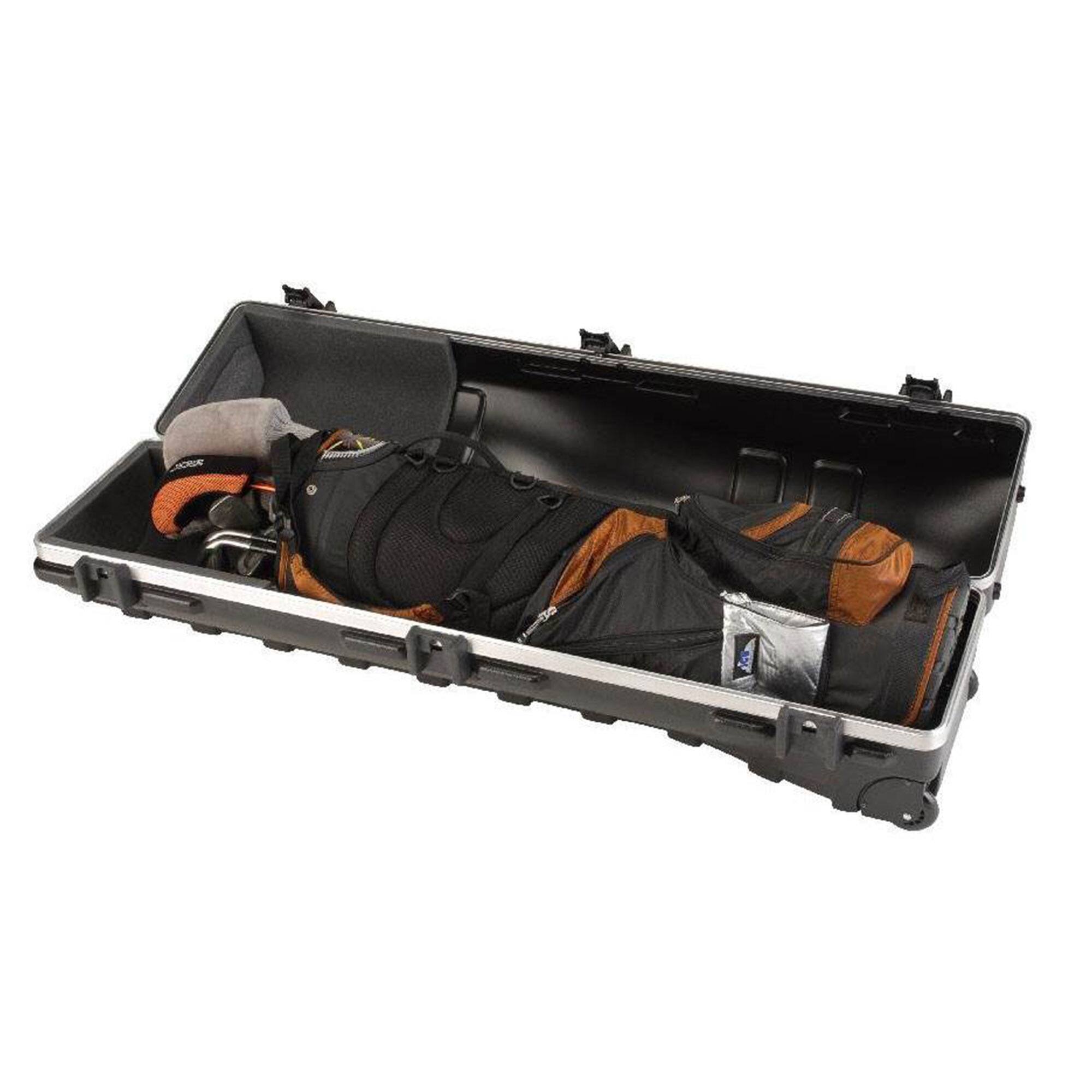 Alt View 4. SKB - SKB Cases ATA Deluxe Hard Plastic Storage Wheeled Golf Bag Travel Case (3 Pack) - Black.