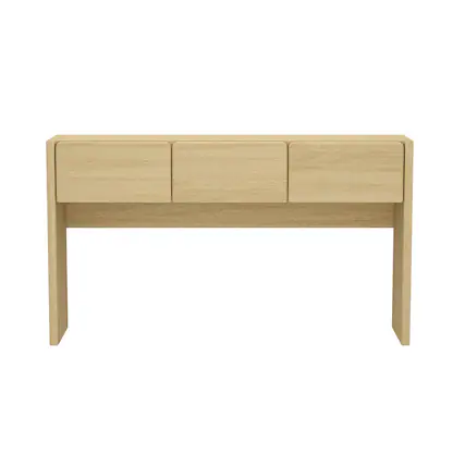 Front. TinyHomie - Console Table in Natural Oak - Oak.