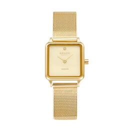 Obaku - Adamas Steel Women’s Watch, Diamond Accent, Stainless Steel Link Bracelet, 22.5mm Case – S - White Mother of Pearl