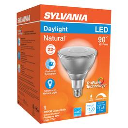 Sylvania - Natural PAR38 E26 (Medium) LED Floodlight Bulb Daylight 90 Watt Equivalence 1 pk