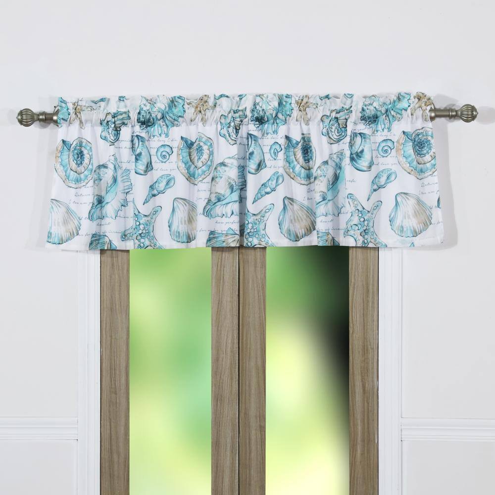 Angle. Barefoot Bungalow - Barefoot Bungalow Cruz Window Valance84x19", Multicolor - Multi.