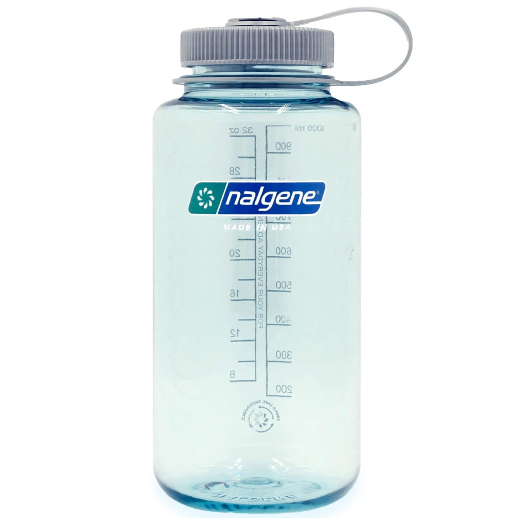 Nalgene - Sustain 32 oz. Wide Mouth Water Bottle - Seafoam/Gray