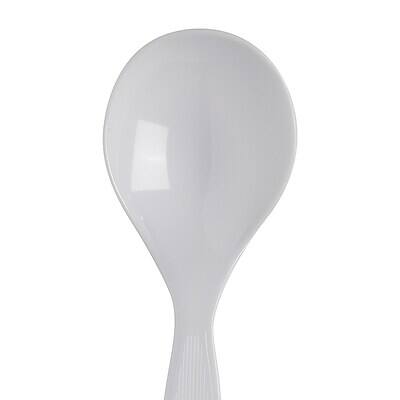 Alt View 4. Dixie - Heavy-Weight Polystyrene Plastic Soup Spoons by GP PRO, 1000/Carton - White.