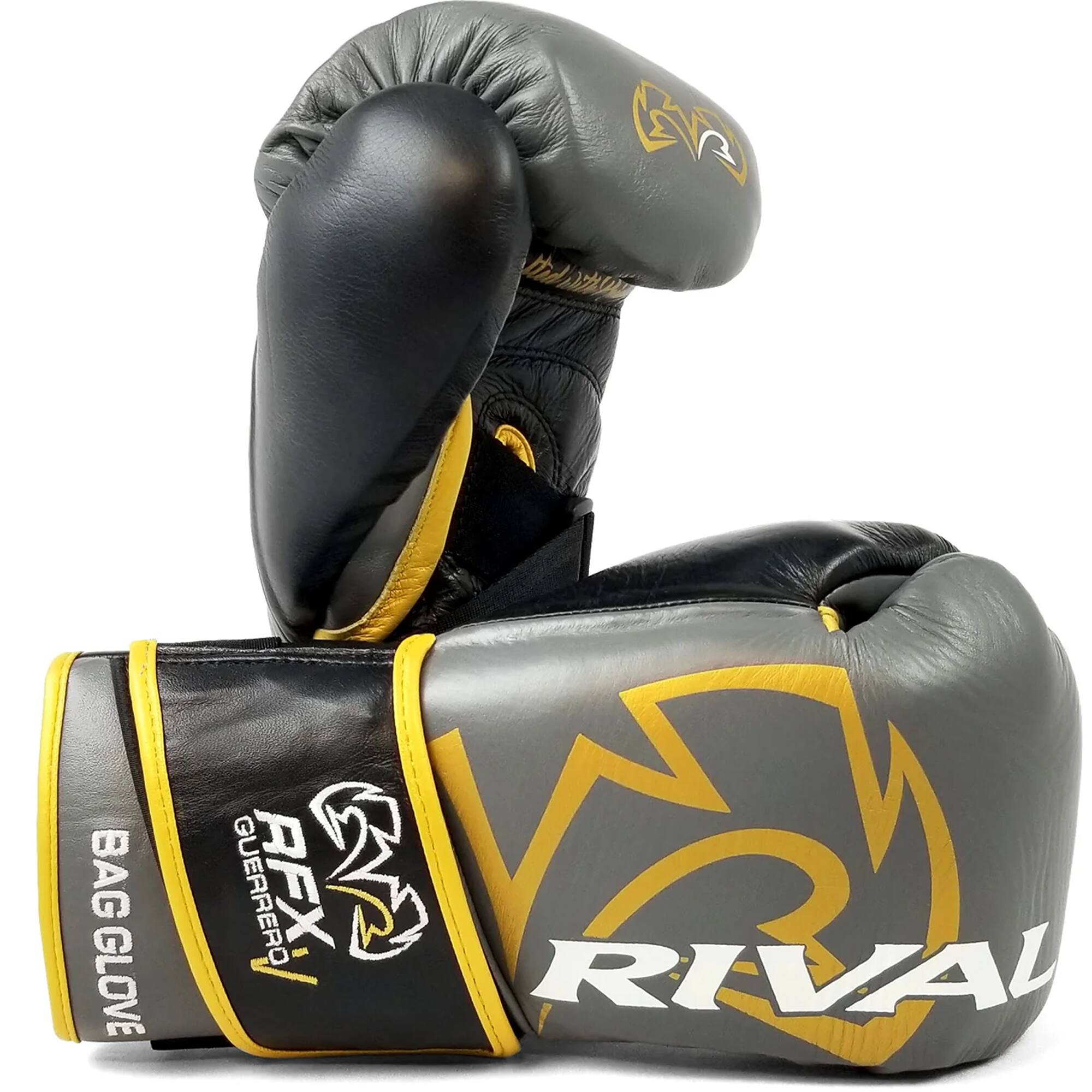 RIVAL - Boxing RFX-Guerrero-V HDEF Bag Gloves - 8 oz. - Gray/Gold