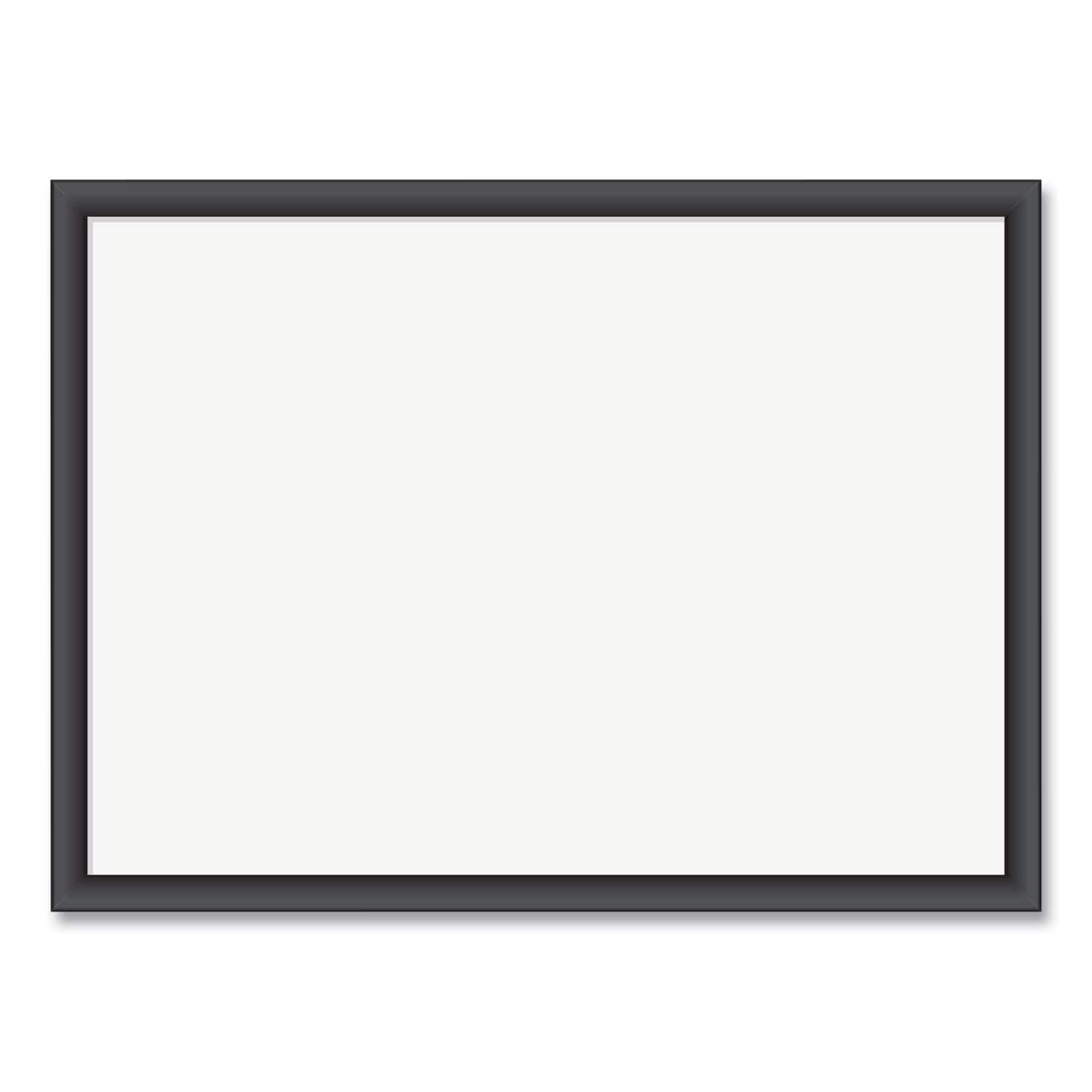 U Brands - Magnetic Dry Erase Board with Wood Frame, 24" x 18" (Actual Size: 23" x 17"), White Surface, Black Wood Frame
