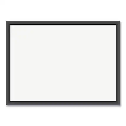 Front. U Brands - Magnetic Dry Erase Board with Wood Frame, 24" x 18" (Actual Size: 23" x 17"), White Surface, Black Wood Frame.