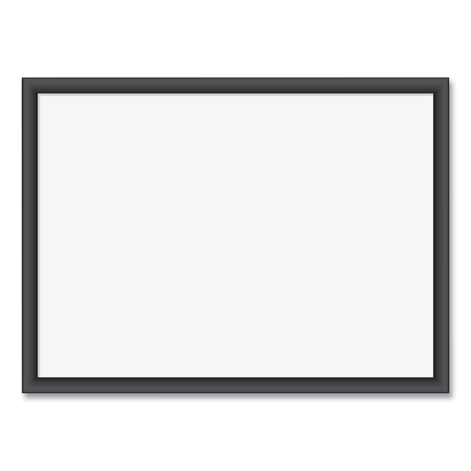 Front. U Brands - Magnetic Dry Erase Board with Wood Frame, 24" x 18" (Actual Size: 23" x 17"), White Surface, Black Wood Frame.