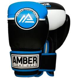Amber Sporting Goods - Force Boxing Gloves for Training, Sparring Punching Bag & Mitts Gloves, Blue/Black, 14oz - Black/Blue