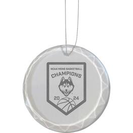 The Memory Company - UConn Huskies 2024 NCAA Men's Basketball National Champions 3'' Round Glass Ornament - Multicolor