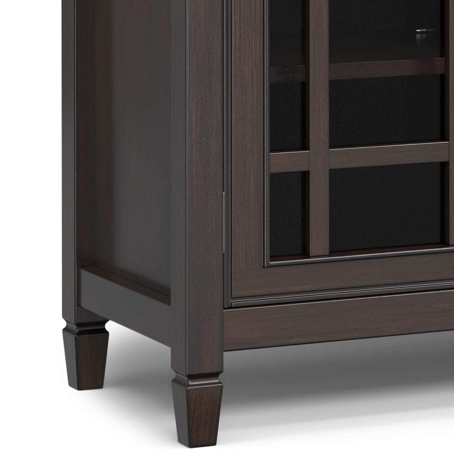 Alt View 8. Simpli Home - Connaught SOLID WOOD 53 inch Wide Traditional TV Media Stand in Dark Chestnut Brown For TVs up to 60 inches - Dark Chestnut Brown.