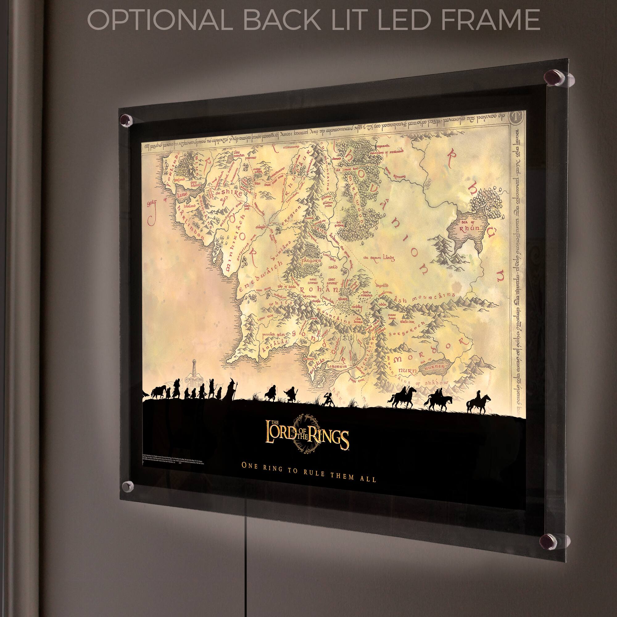 OPTIONAL BACK LIT LED FRAME

THE LORD OF THE RINGS

ONE RING TO RULE THEM ALL