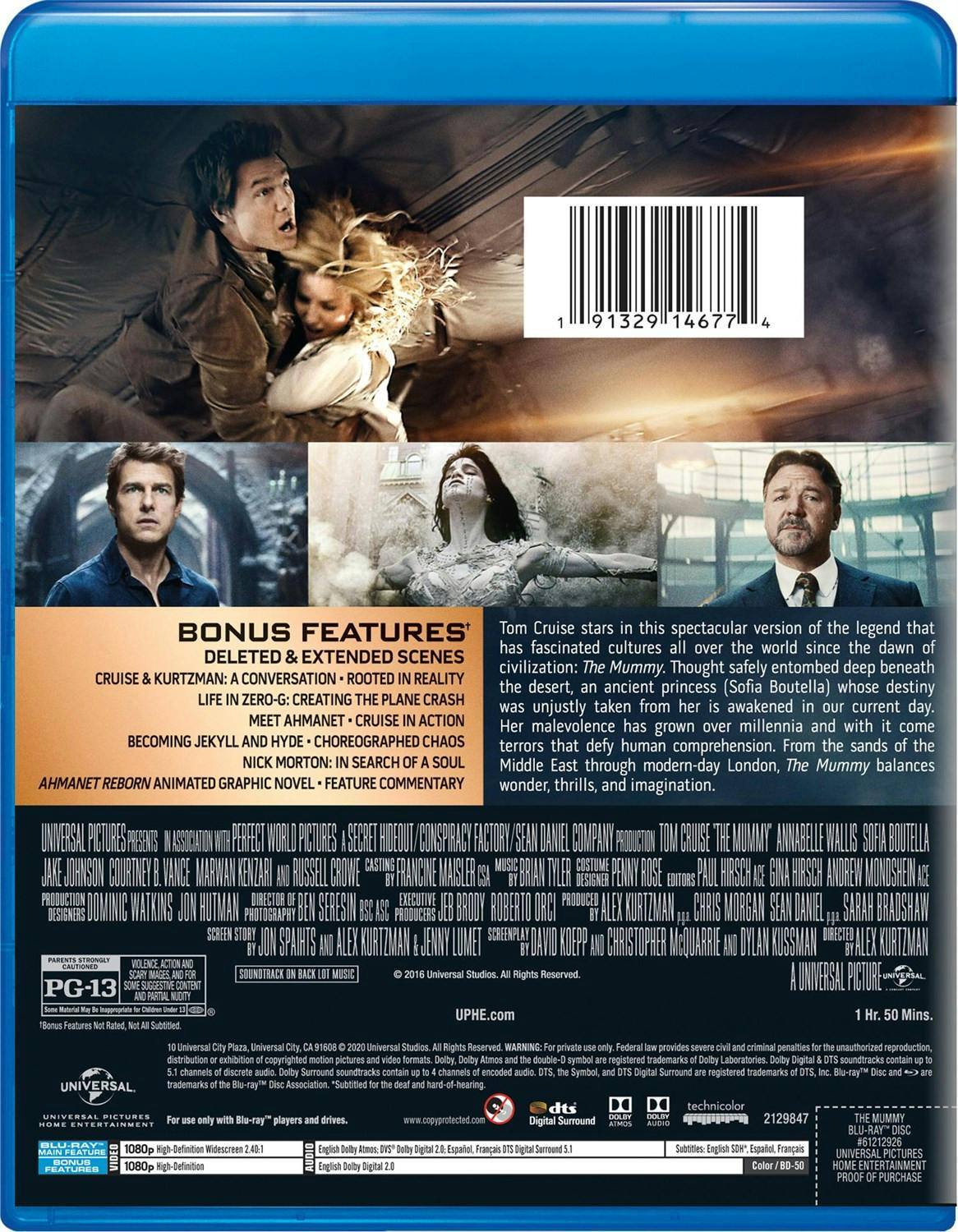 Back. The Mummy (2017) (Blu-ray New Box Art) [Blu-ray].