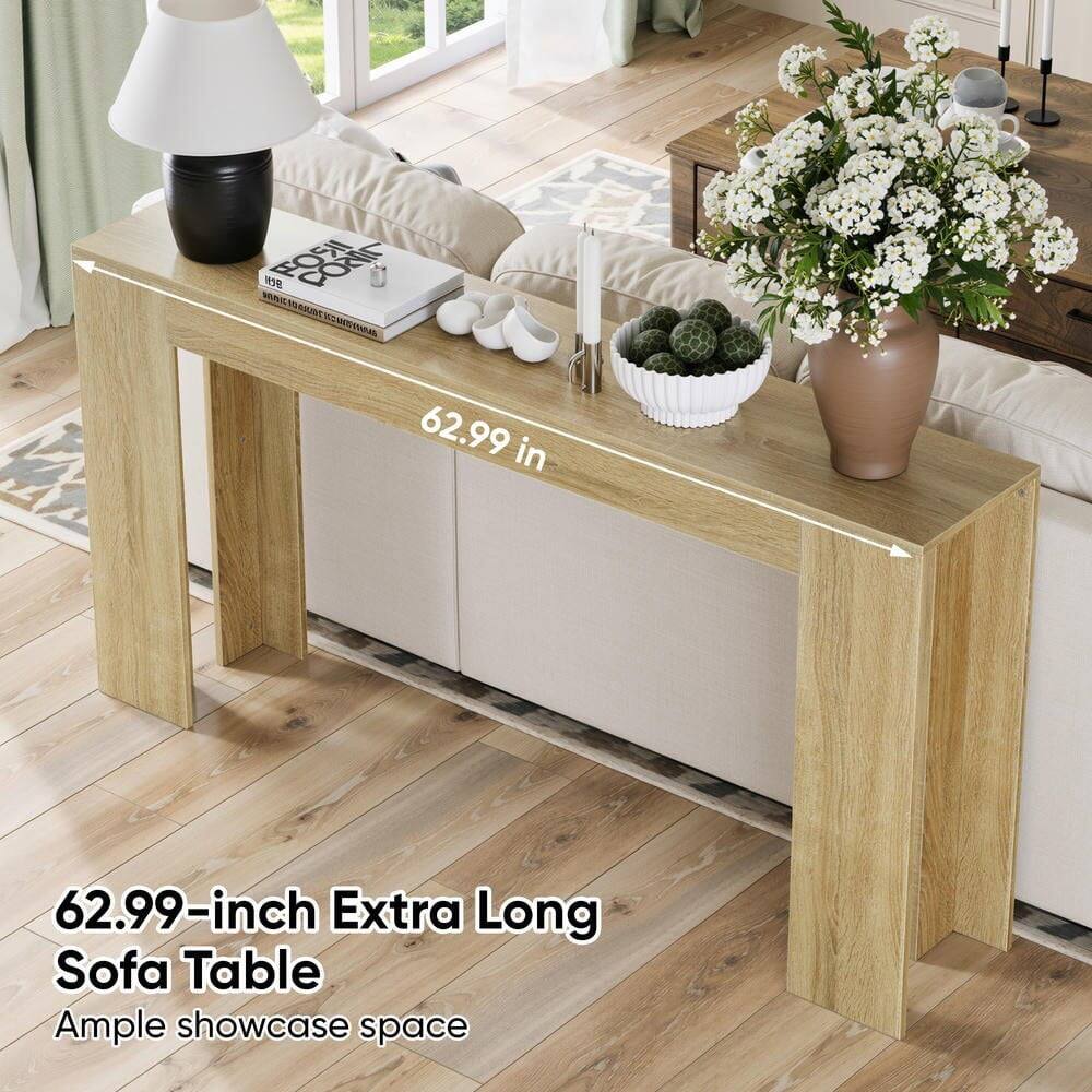 62.99-inch Extra Long Sofa Table  
Ample showcase space
