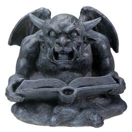 Pacific Trading - Gargoyle Reading a Book Medieval Statue Figurine Sculpture Statuette Decoration 5.5 inch - Black