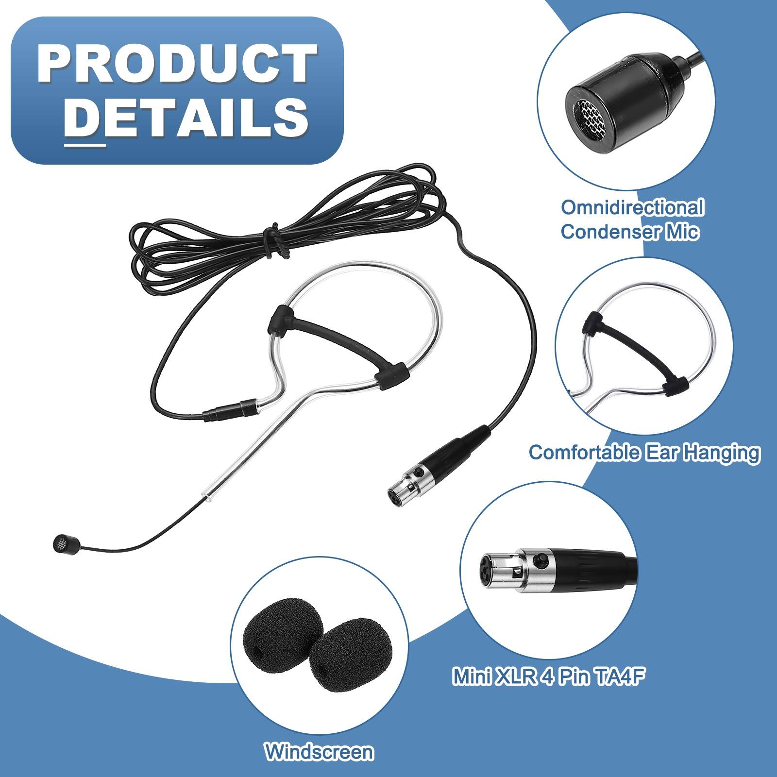 PRODUCT DETAILS

- Omnidirectional Condenser Mic
- Comfortable Ear Hanging
- Mini XLR 4 Pin TA4F
- Windscreen
