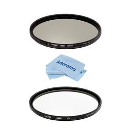 Hoya - 55mm HD3 UV and Circular Polarizer Filter Kit With Microfiber Cloth