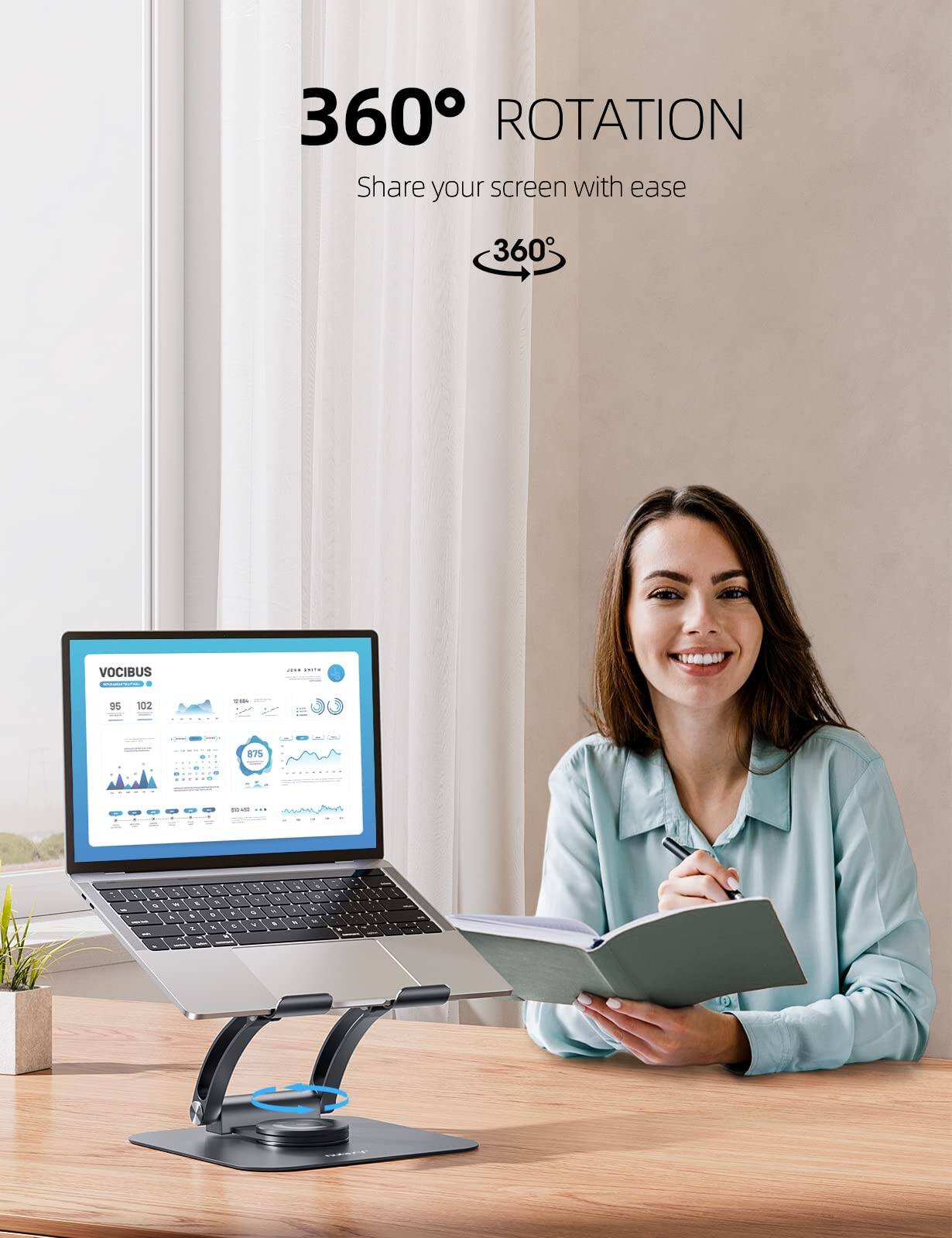 360° ROTATION  
Share your screen with ease  

360°  

VOCIBUS  
95 102  
875  
$3,423