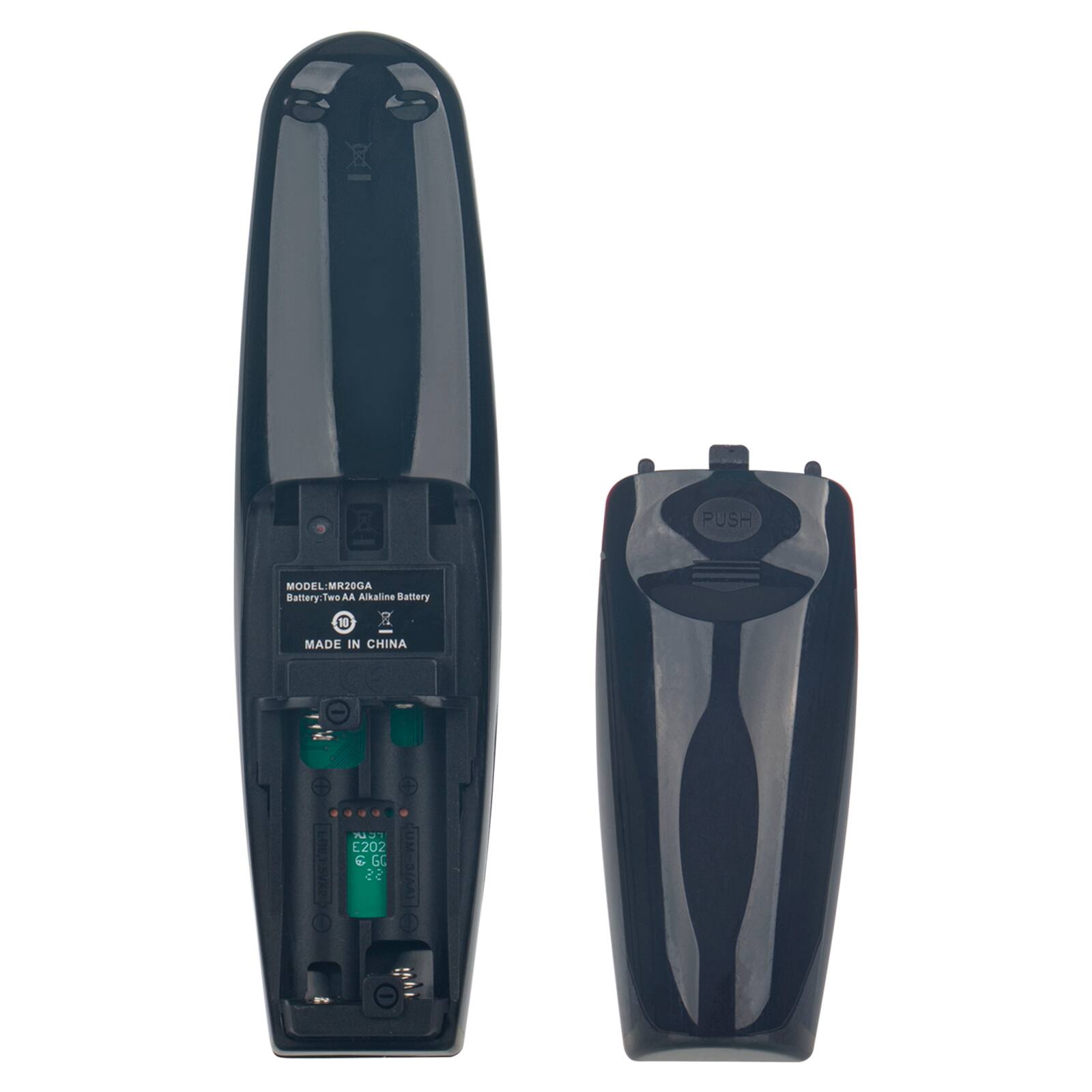 PUSH MODEL: MR20QA Battery: Two AA Alkaline Battery 10 MADE IN CHINA E202 19 GL 22