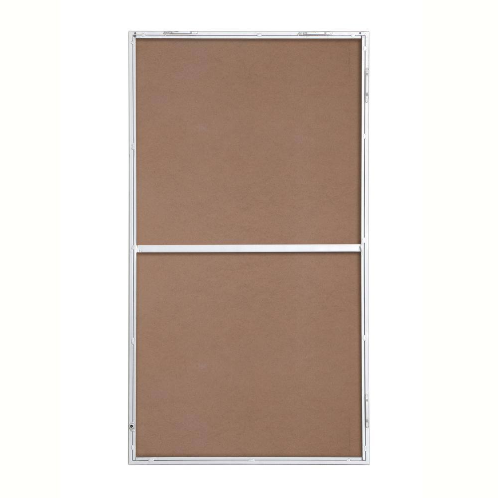 Angle. Elegant Decor - Metal frame rectangle mirror 20 inch in silver - Silver.