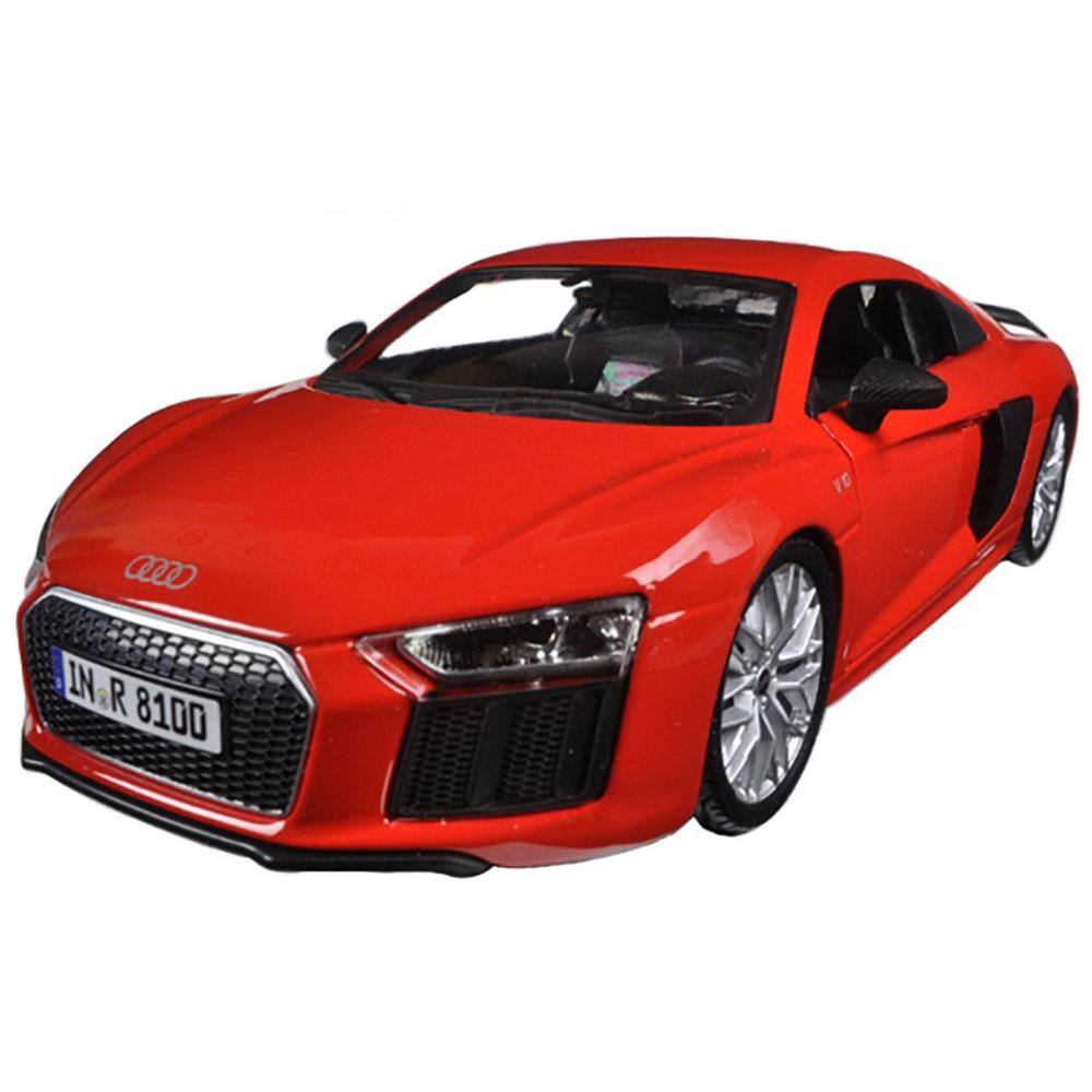 Angle. Maisto - Audi R8 V10 Plus Red Special Edition 1/24 Diecast Model Car by Maisto - Red.