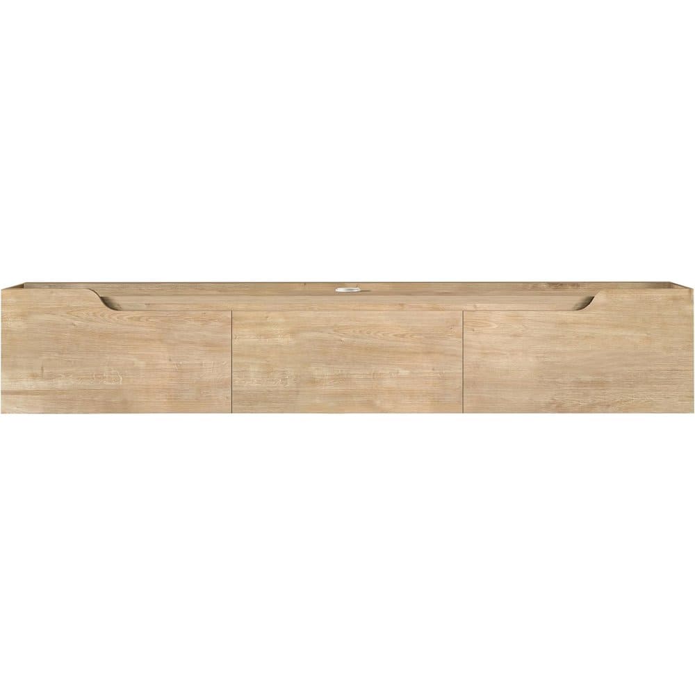 Atelier Mobili - Floating TV Stand for 75 Inch TVs, Modern Entertainment Center - Brown
