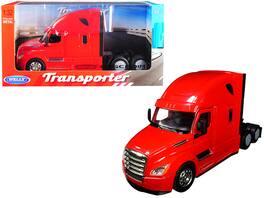 Freightliner Cascadia Truck "Transporter" 1/32 Diecast Model by Welly - Red