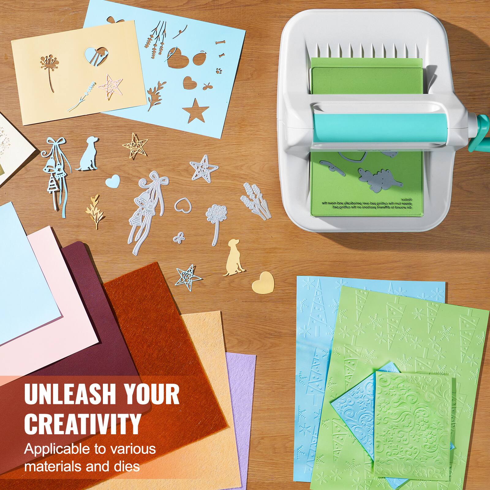 UNLEASH YOUR CREATIVITY  
Applicable to various materials and dies
