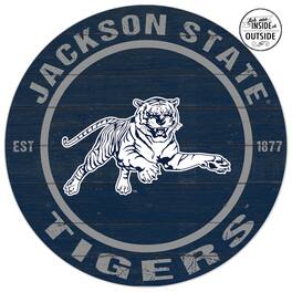 Jardine - Jackson State Tigers 20'' x 20'' Indoor/Outdoor Circle Sign - Navy