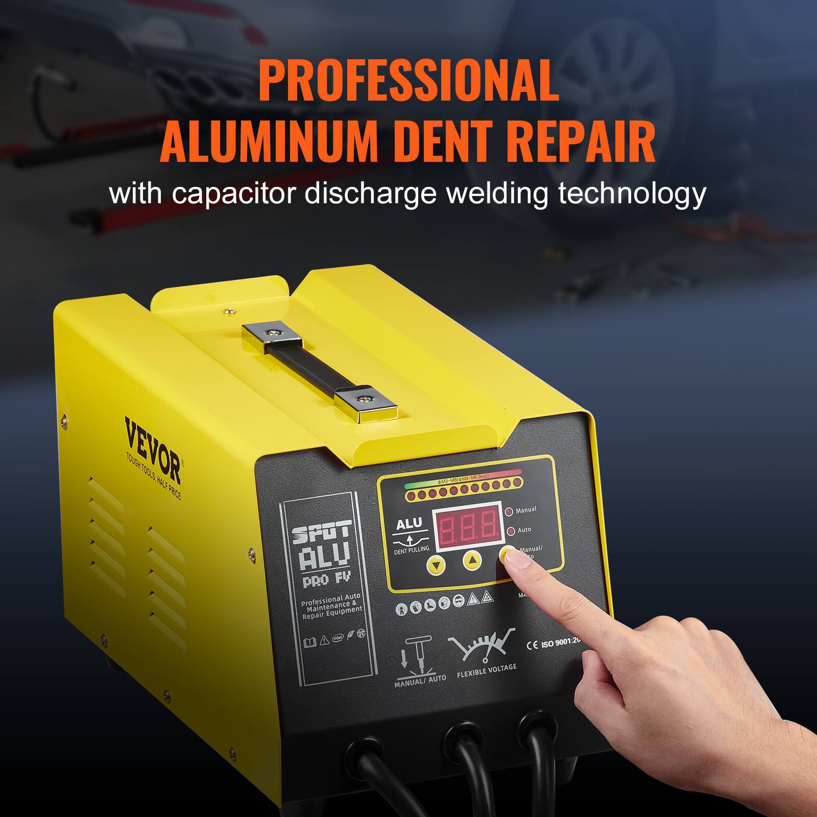 PROFESSIONAL ALUMINUM DENT REPAIR with capacitor discharge welding technology

VEVOR Tr 2a VRES SPUT ALU PRO FV Professional Auto 4 Maintenance Equipment Repair - 4 Mahual ALU 8.8.8 Aams 1 TNE PULLING Mansal T A T & L CE ISO 90012% FLEXIBLE VOLTAGE MANUAL AUTO