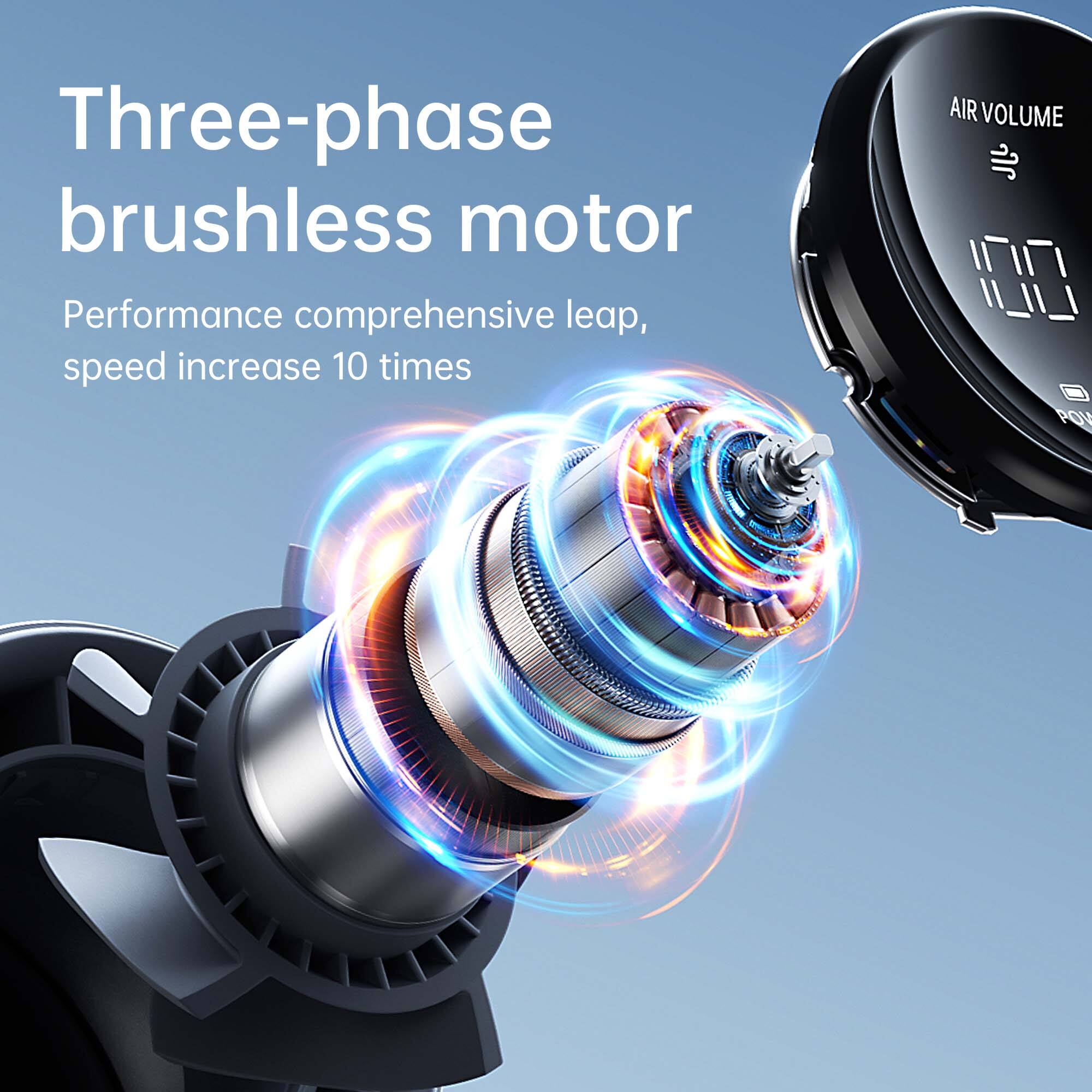 Three-phase brushless motor  
Performance comprehensive leap, speed increase 10 times  
AIR VOLUME