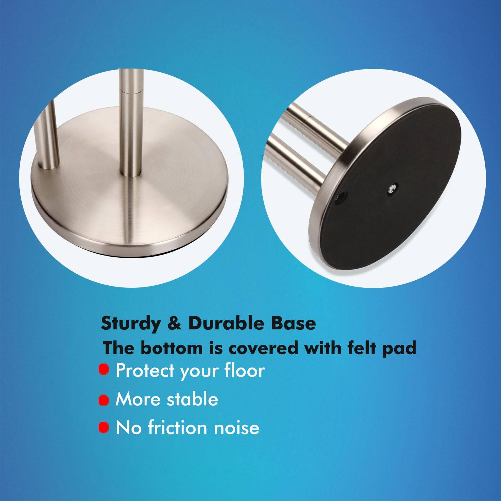 Sturdy & Durable Base  
The bottom is covered with felt pad  

- Protect your floor  
- More stable  
- No friction noise