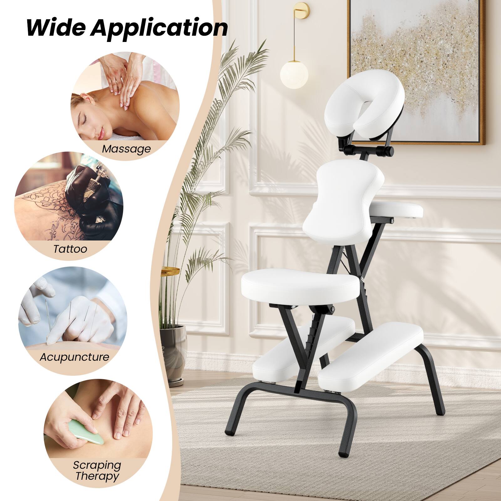 Wide Application

- Massage
- Tattoo
- Acupuncture
- Scraping Therapy