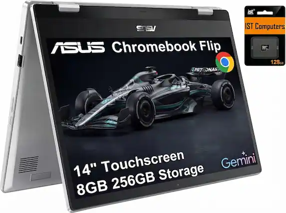 ASUS Chromebook Flip PET ONAS IST Computers 14" Touchscreen 8GB 256GB Storage Gemini
