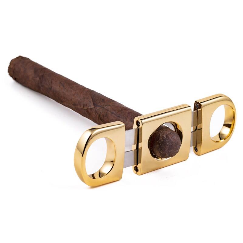 Back. Prestige - Gold Heavy Body Cigar Cutter - Gold Finish.