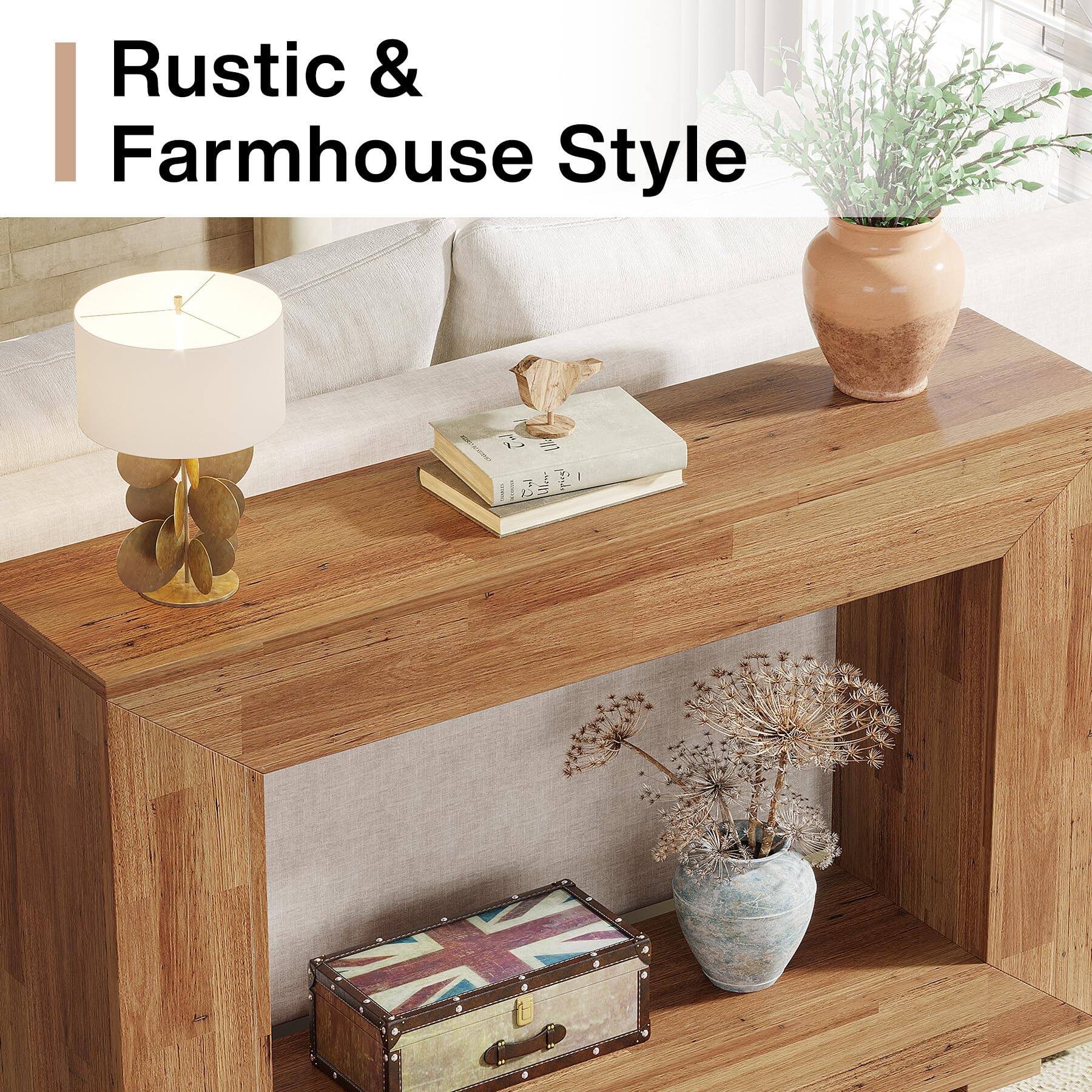 Tribesigns Farmhouse Console Table, 47 Inches Entryway Console Table ...