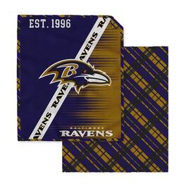 Pegasus - Baltimore Ravens 60" x 80" Digital Dash Two-Sided Checkered Ultra Cozy Sherpa Blanket - Multicolor