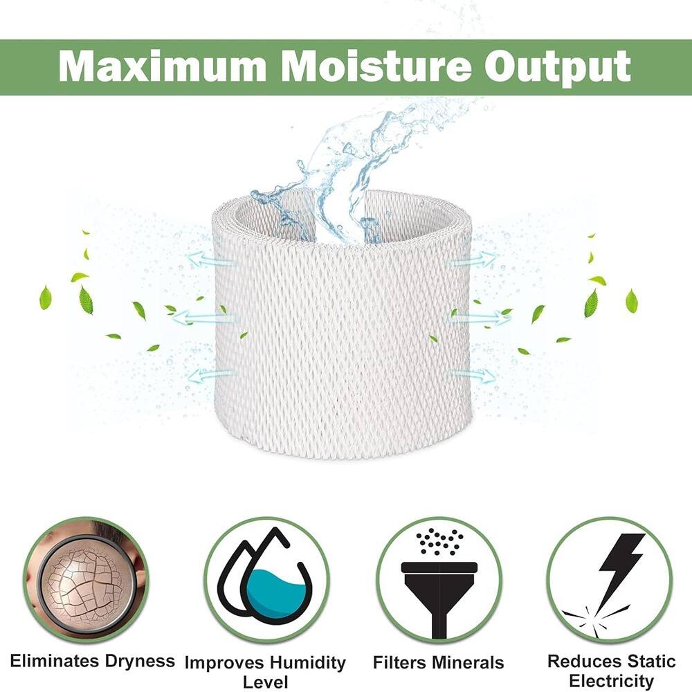 Maximum Moisture Output

- Eliminates Dryness
- Improves Humidity Level
- Filters Minerals
- Reduces Static Electricity