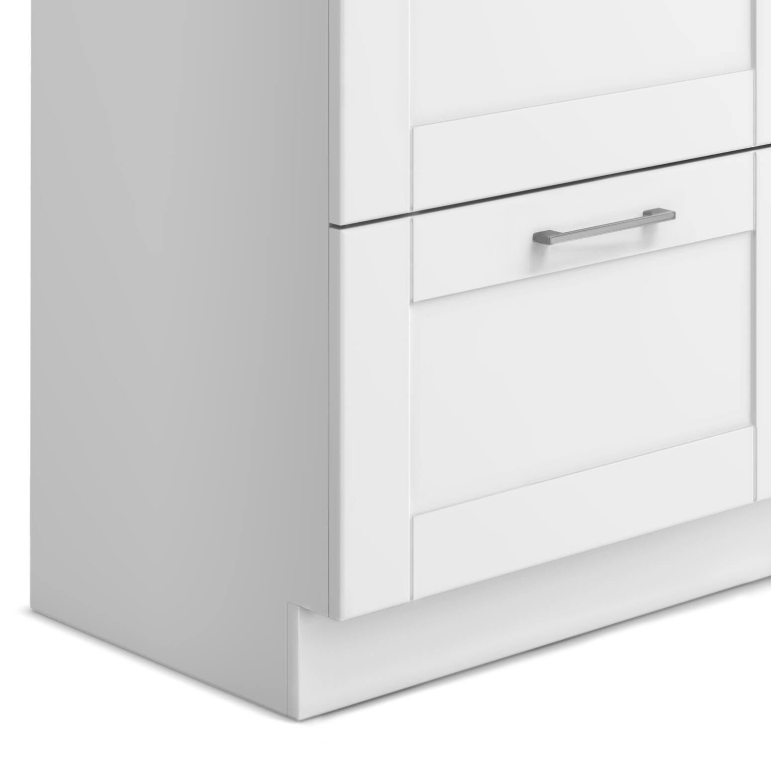 Alt View 7. Simpli Home - Modern Wide Shaker  All-in-One 46-inch Utility Sink & Cabinet - Pure White.