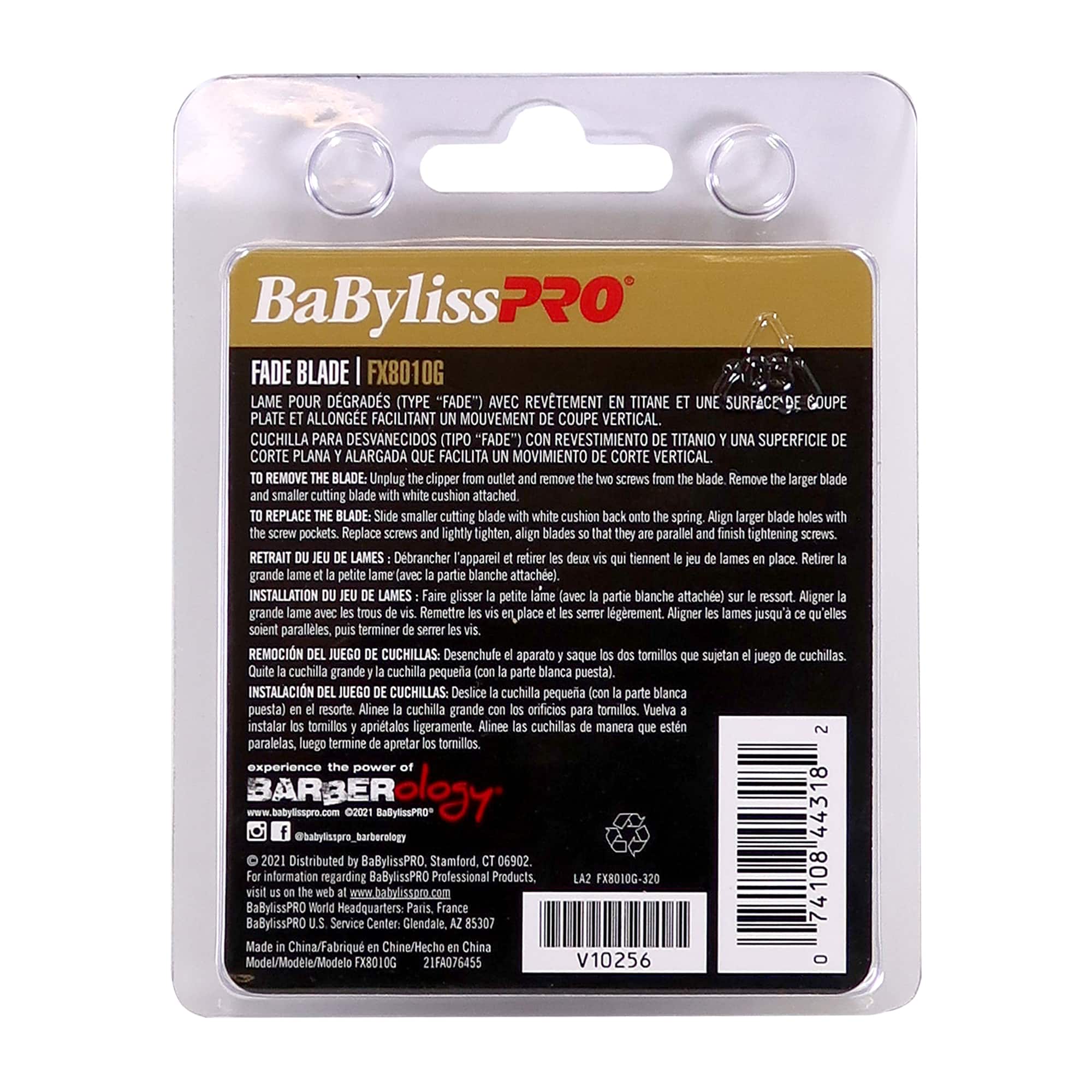 Babyliss Pro Replacement Titanium Fade Blade #FX8010G Fits for