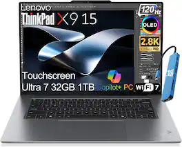 Lenovo - ThinkPad X9 15 Gen1 Aura Edition 15" 2.8K Touchscreen Laptop - Intel Core Ultra 7 258V - 32GB RAM - 1TB SSD - Win 11Pro - Thunder Grey