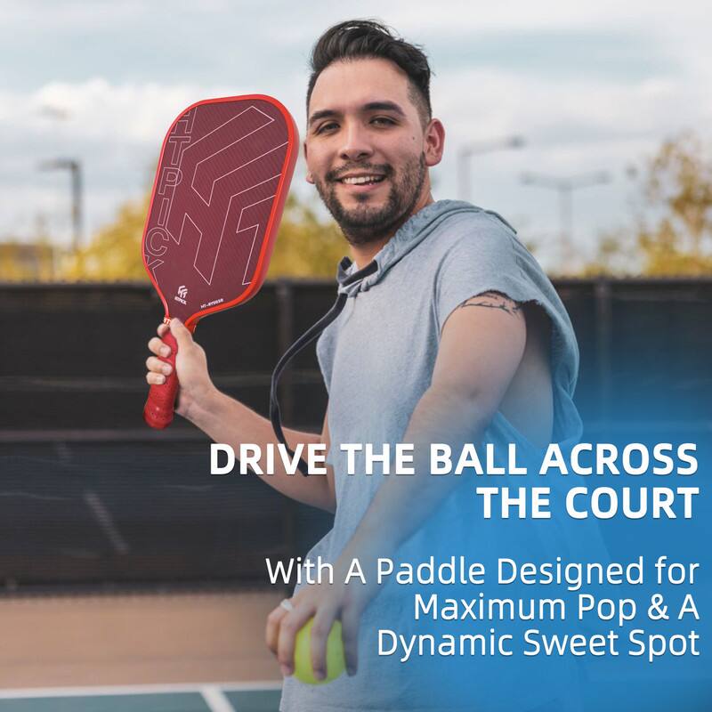 DRIVE THE BALL ACROSS THE COURT  
With A Paddle Designed for Maximum Pop & A Dynamic Sweet Spot