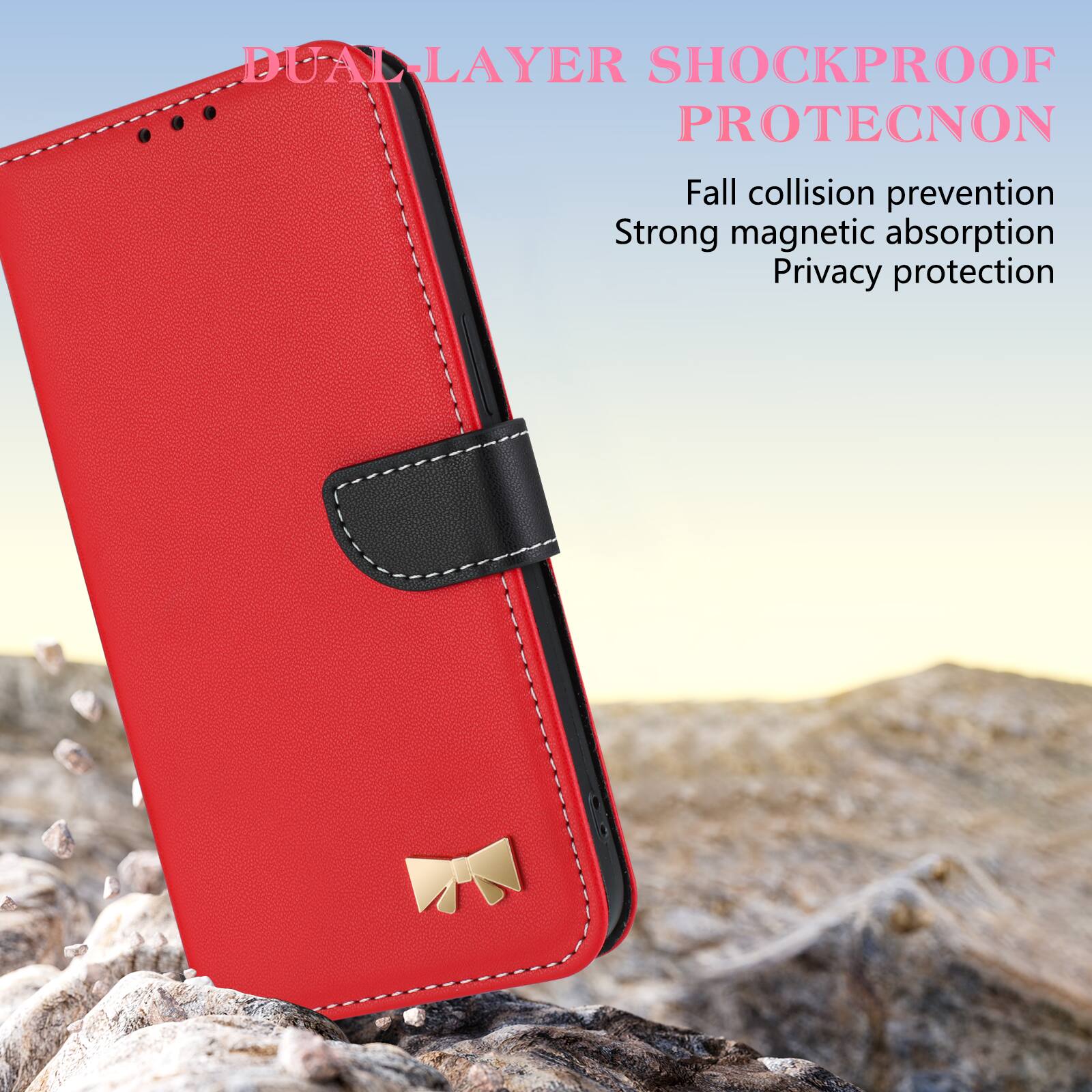 DUAL-LAYER SHOCKPROOF PROTECNON  
Fall collision prevention  
Strong magnetic absorption  
Privacy protection
