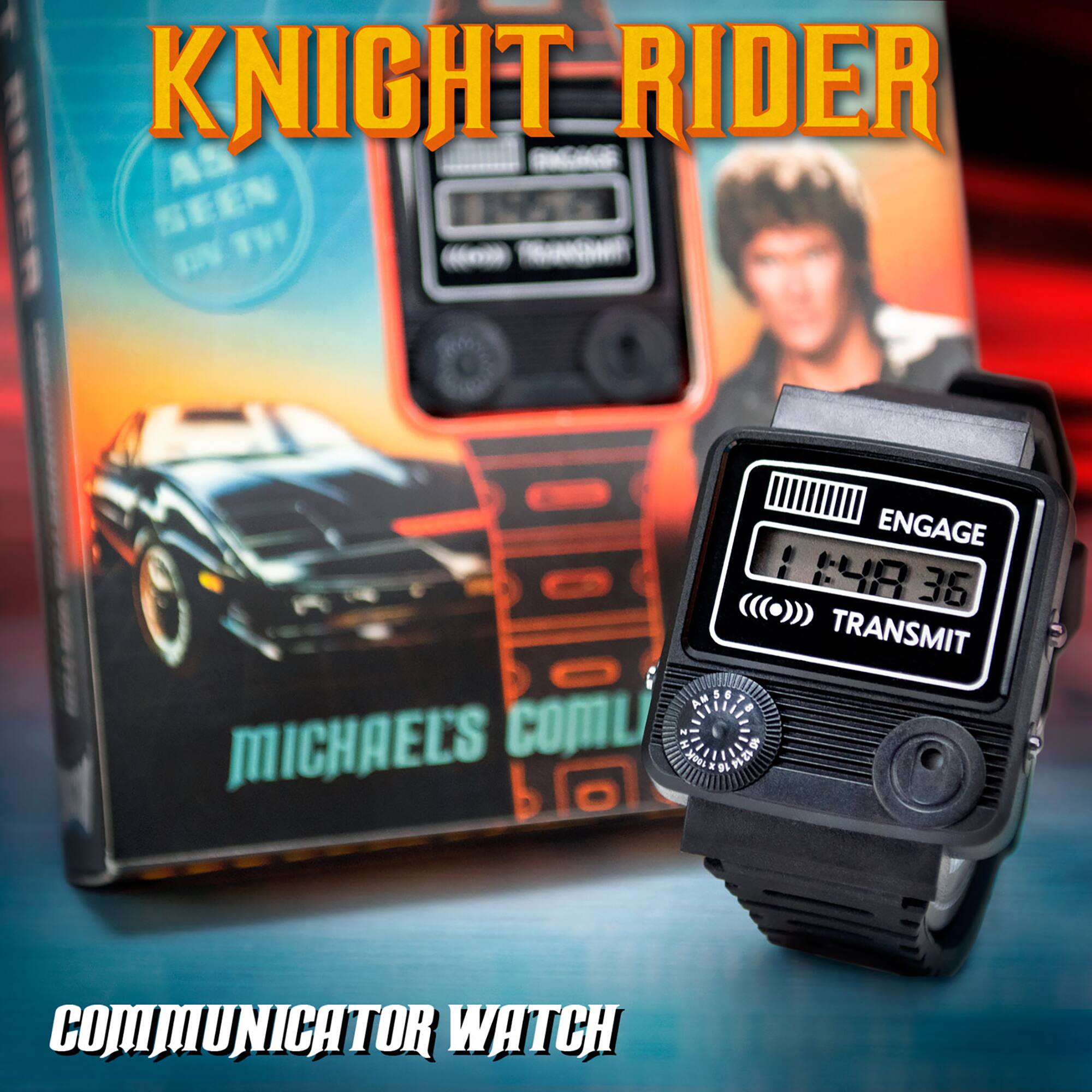 Knight Rider Communicator Watch: Engage 148, Transmit 5, Engage 36.