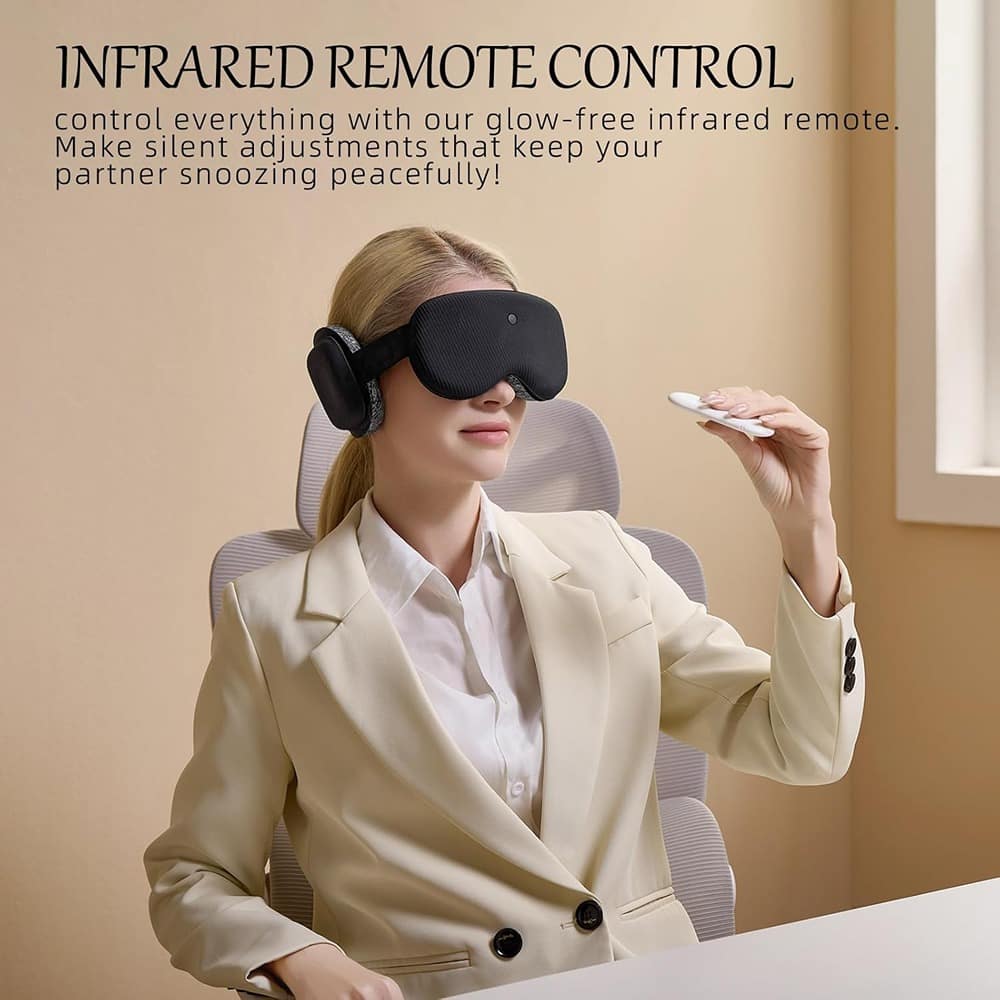 MOSZAR LLC - Wireless Bluetooth Sleep Mask, 12 Soothing Sounds, for Travel, Yoga & Meditation