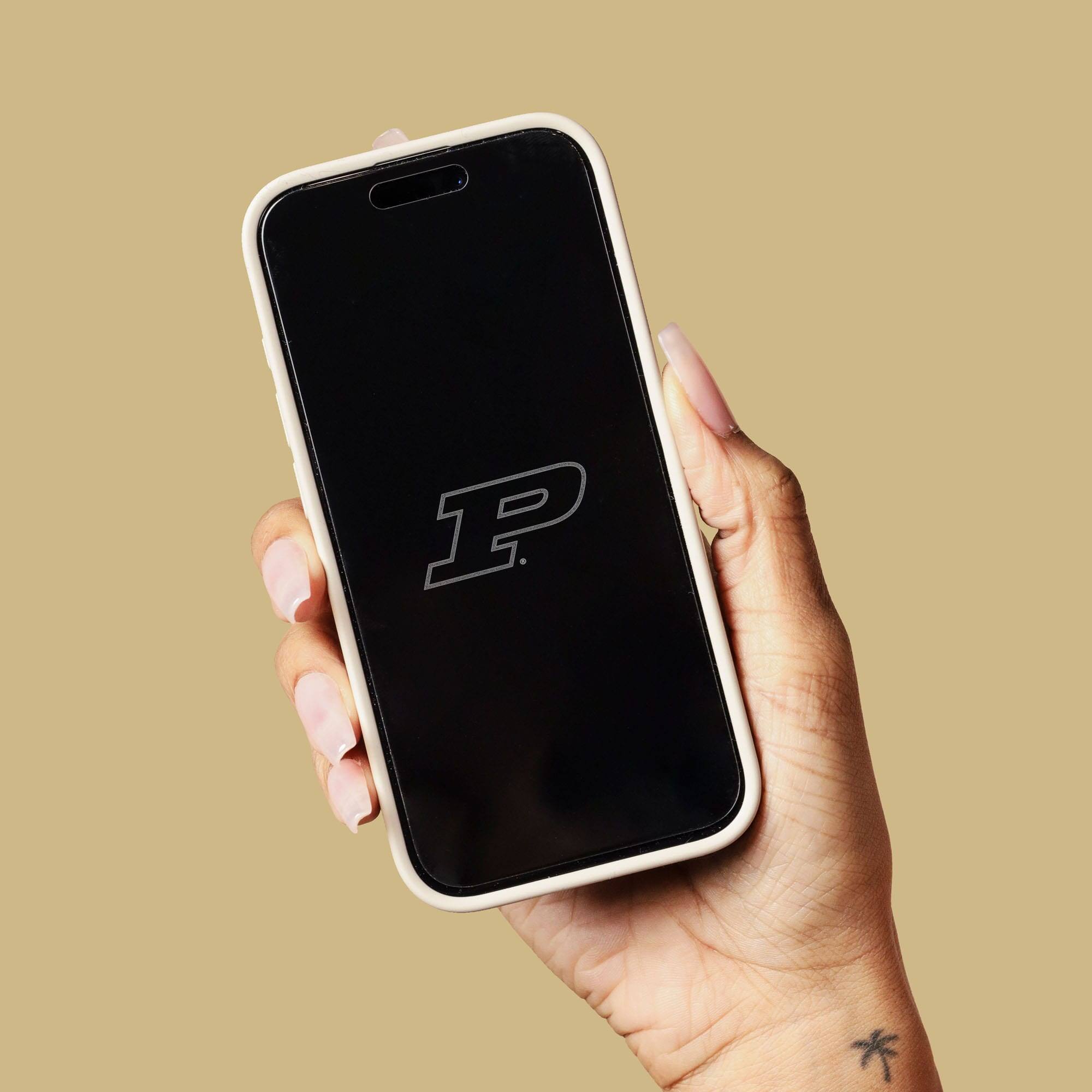 Alt View 3. Screen Skinz - Purdue Boilermakers Clear iPhone Screen Protector - 16 Pro - Multicolor.